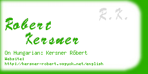 robert kersner business card
